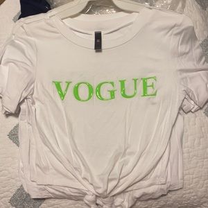 White crop Vogue shirt